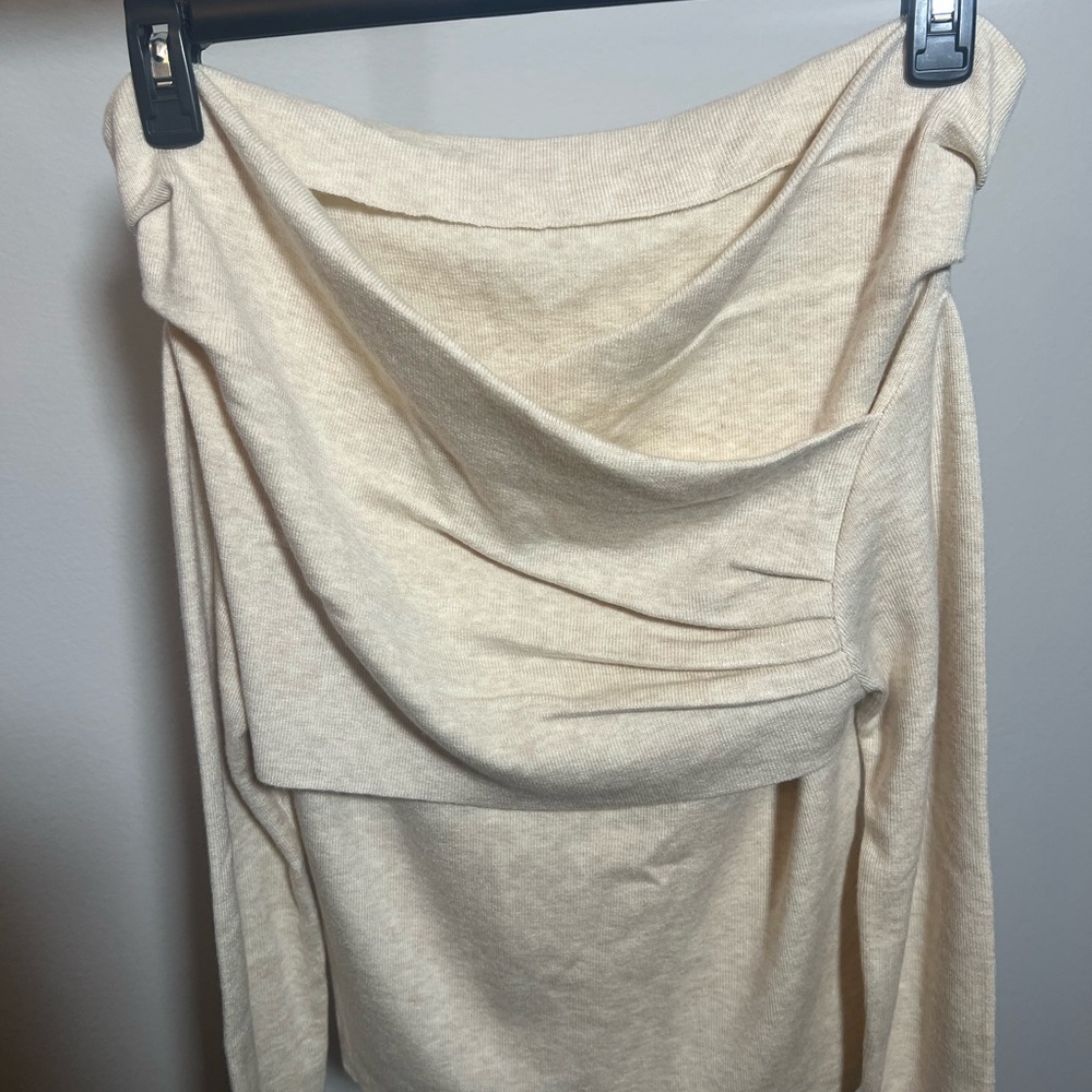 Commense Cream Drape Blouse - Picture 2 of 3